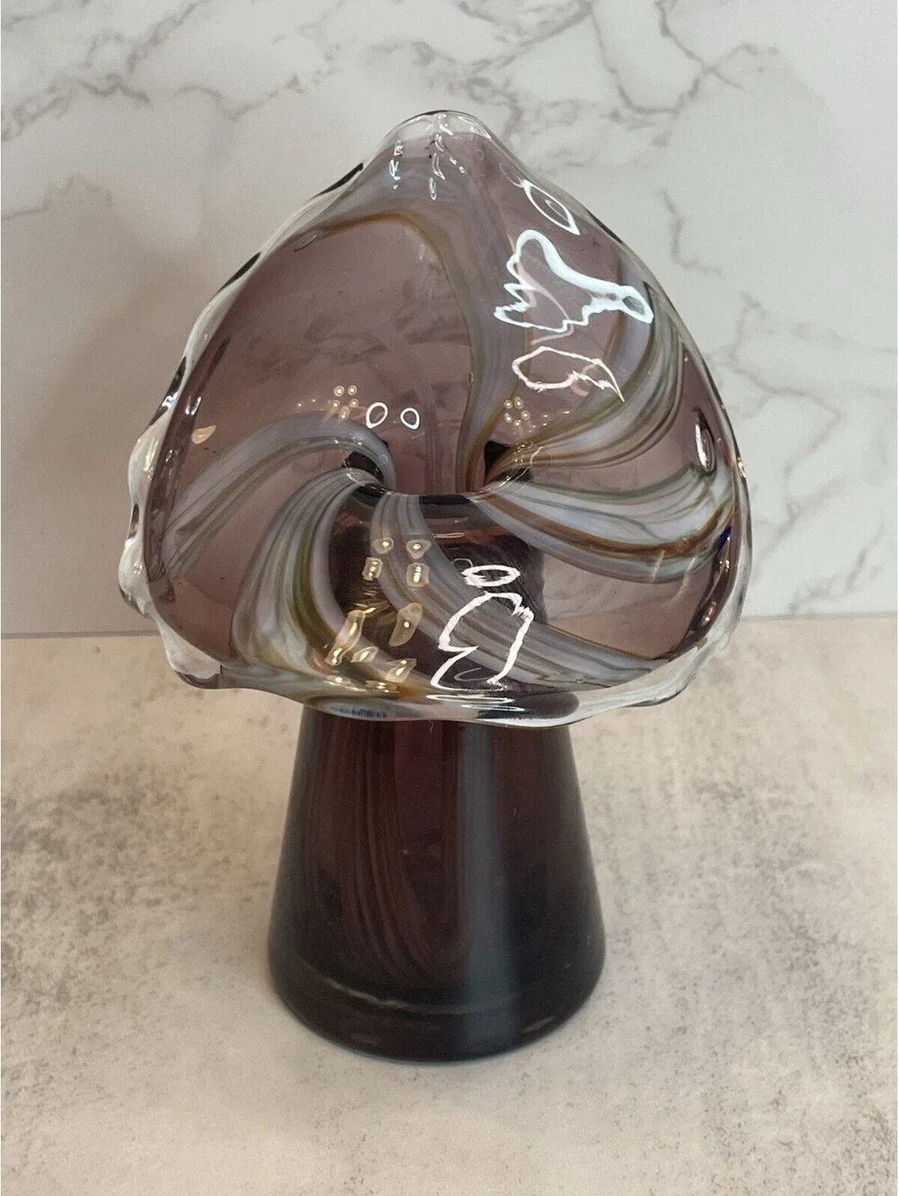 Vtg Jack In The Pulpit Style Vase Handmade Genuine Lead Crystal 6